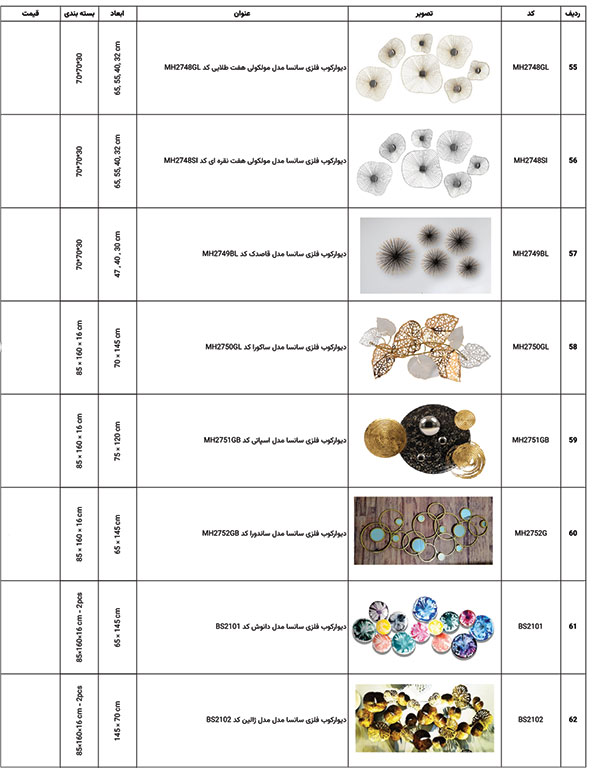 تابلو فلزی دکوری بزرگ