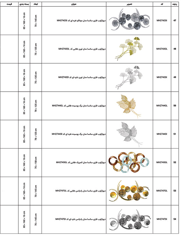 خرید تابلوهای فلزی دکوراتیو