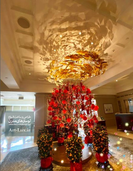 لوستر برای ورودی لابی برج لاکچری