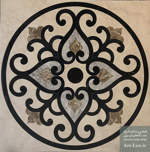 سنگ طرح دار کف لابی یک در یک