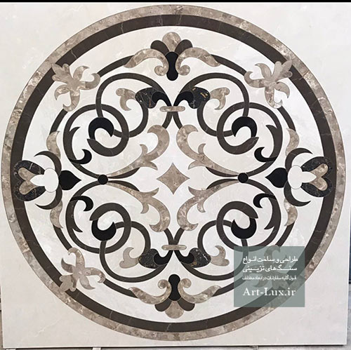 طرح سنگ لابی مربعی بزرگ