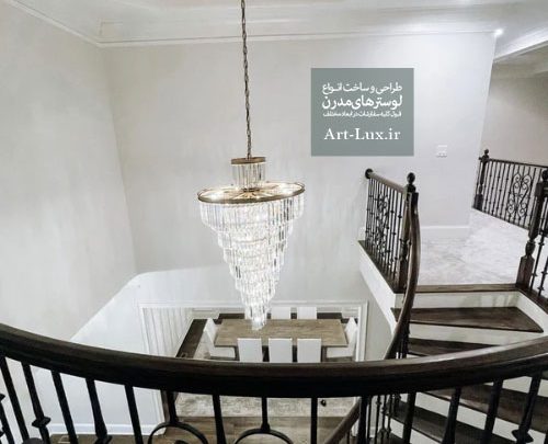 لوستر کریستالی مارپیچ خارجی