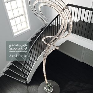 لوستر مدرن کریستالی آویز