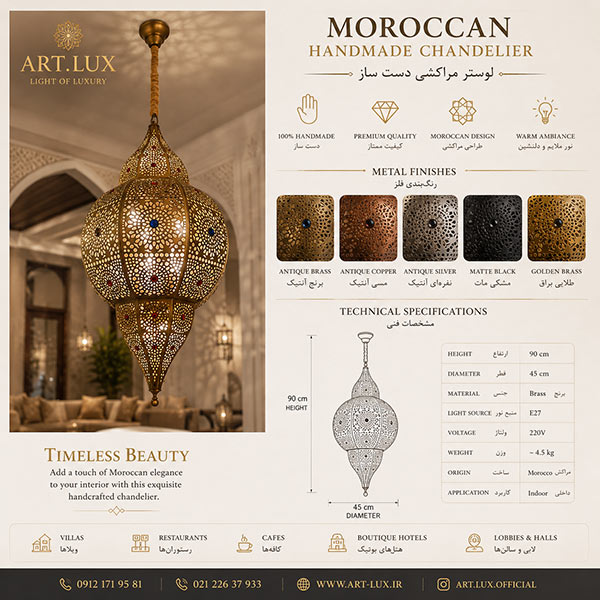 دیوارکوب مراکشی سبز برای کافه
