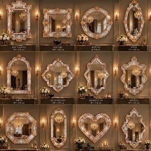 Custom luxury Murano style mirror for architects and interior designers