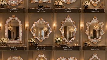 Custom luxury Murano style mirror for architects and interior designers