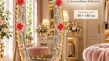 طراحی لوکس آینه قدی مورانو برای فضاهای خاص